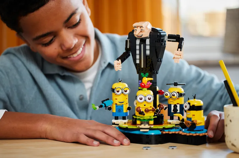 Brick-Built Gru and Minions