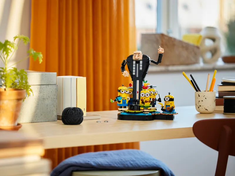 Brick-Built Gru and Minions