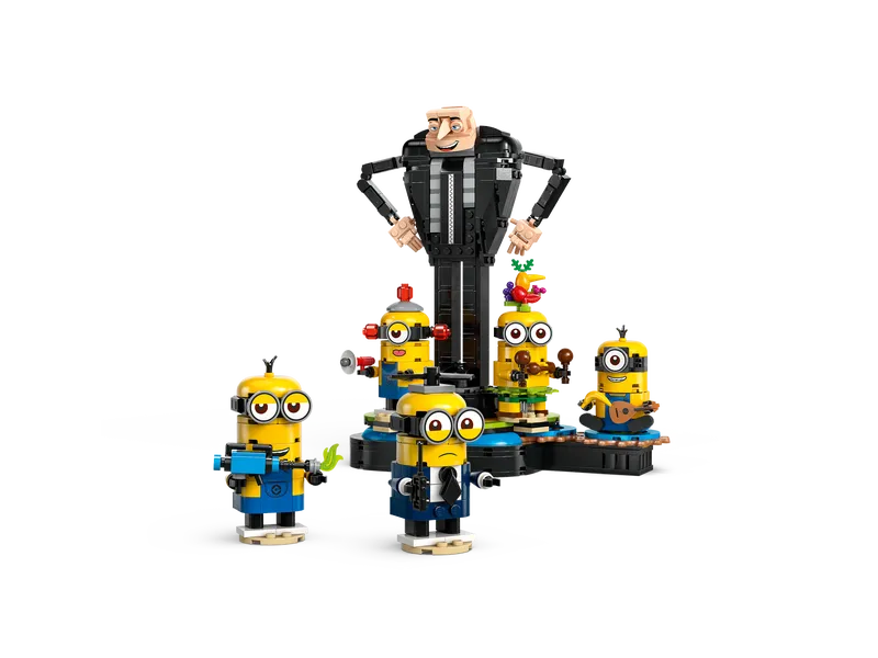 Brick-Built Gru and Minions