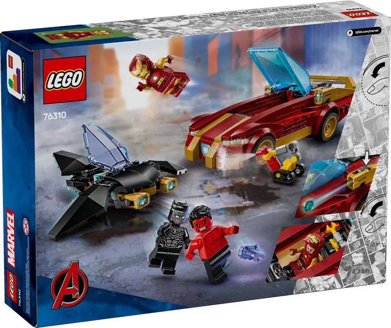 Iron Man Car &amp; Black Panther vs. Red Hulk
