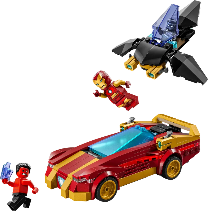 Iron Man Car &amp; Black Panther vs. Red Hulk