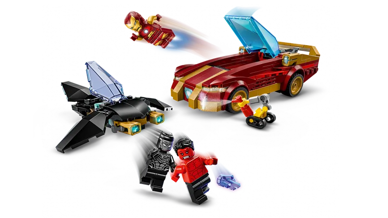 Iron Man Car &amp; Black Panther vs. Red Hulk