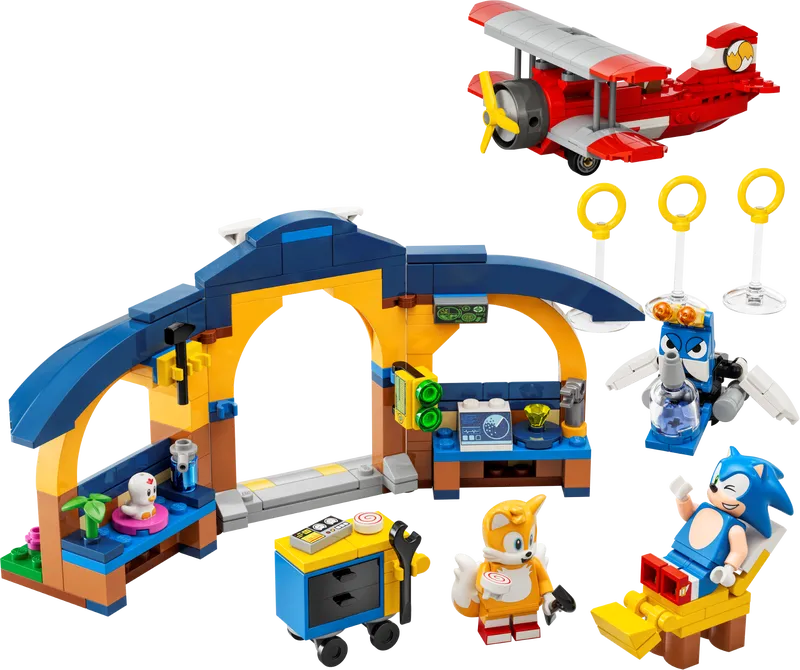 Tails' Workshop and Tornado Plane