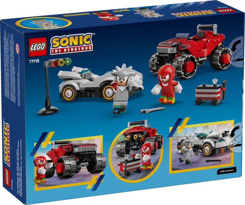 Silver's car vs. Knuckles' Monster Truck
