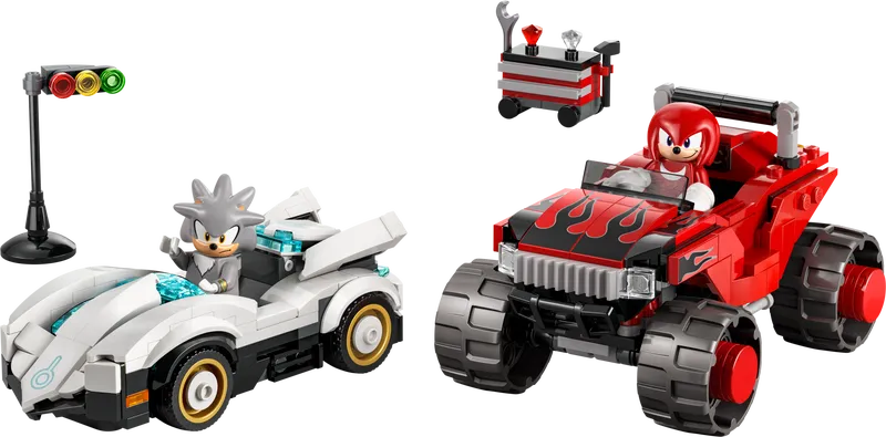 Silver's car vs. Knuckles' Monster Truck