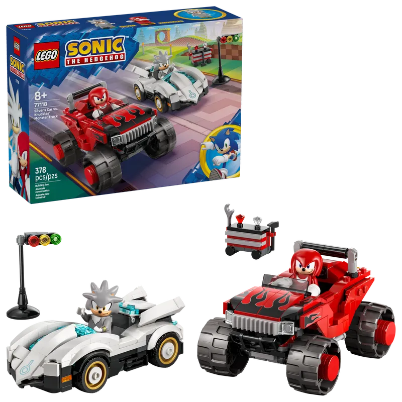 Silver's car vs. Knuckles' Monster Truck