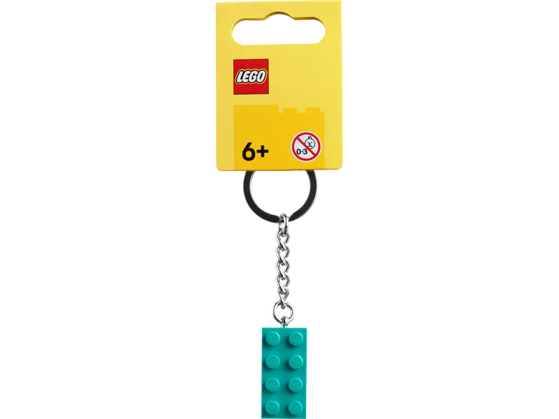 Dark Turquoise Brick Key Chain