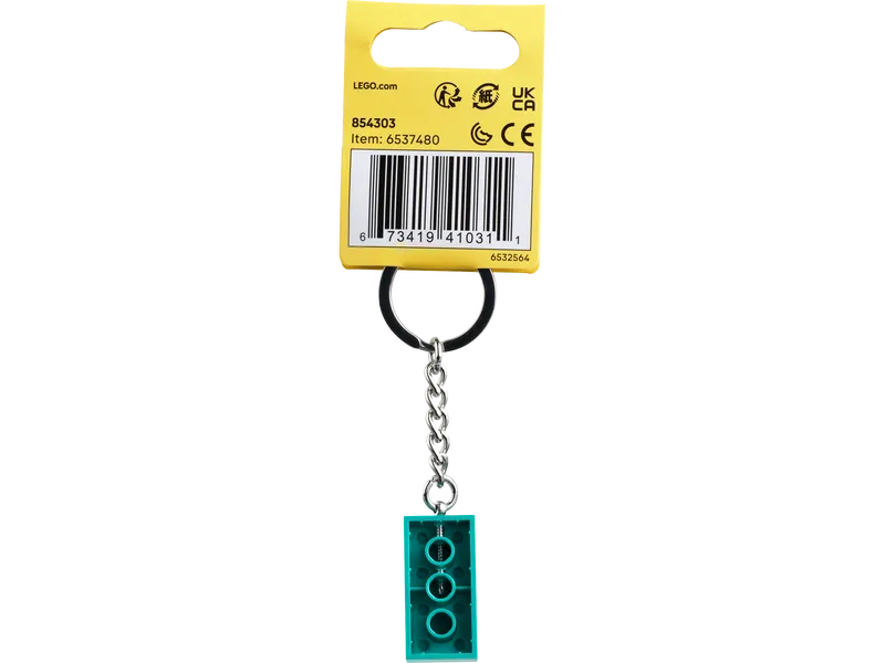 Dark Turquoise Brick Key Chain