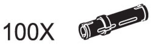 Long Black Connector Pegs (Pack of 100)