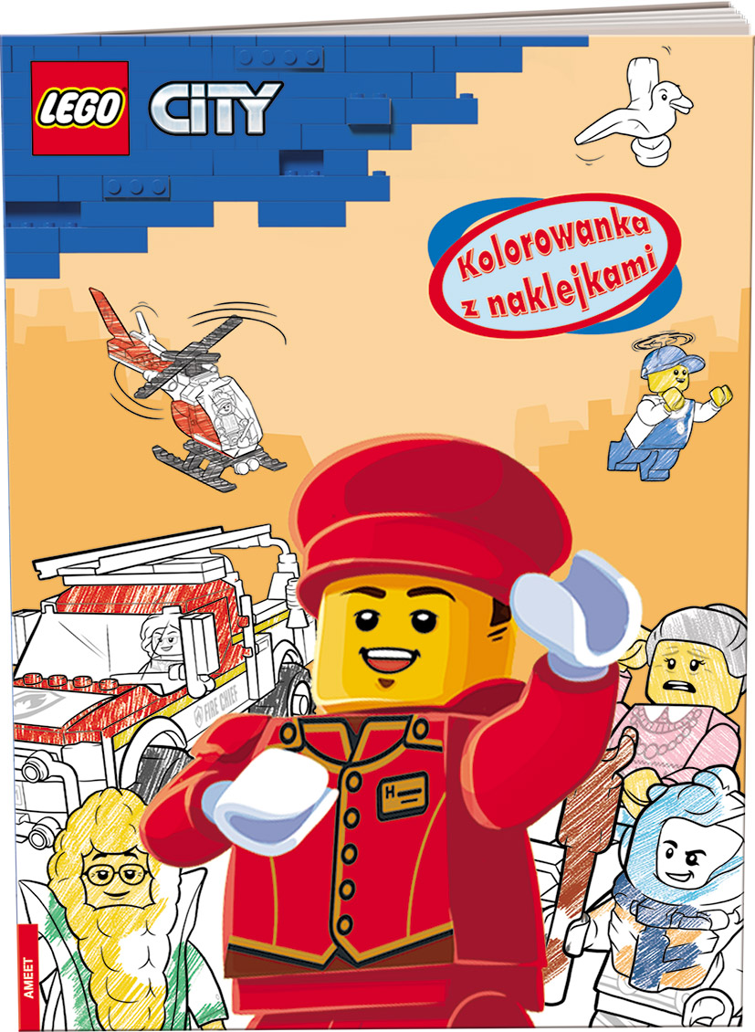City: Kolorowanka z naklejkami